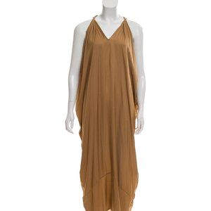 Zero + Maria Cornejo Goddess Dress Gold Size Large